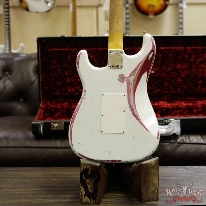 Fender Custom Shop White Lightning Stratocaster HSS Floyd Rose Fat Head Maple C Neck Pink Paisley - Image 15