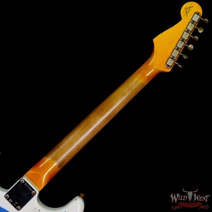 Fender Custom Shop Wild West White Lightning Stratocaster HSS Floyd Rose Maple Board 22 Frets Heavy Relic Lake Placid Blue - Image 5