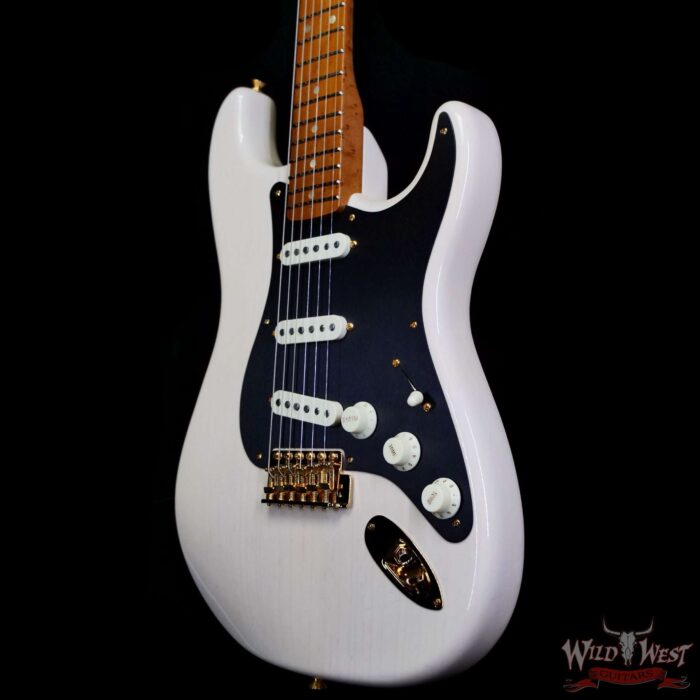 Fender Custom Shop American Custom Stratocaster 1-Piece Roasted 2A Birdseye Maple Neck & Fingerboard NOS Aged White Blonde 7.30 LBS - Image 2