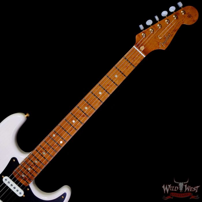 Fender Custom Shop American Custom Stratocaster 1-Piece Roasted 2A Birdseye Maple Neck & Fingerboard NOS Aged White Blonde 7.30 LBS - Image 4