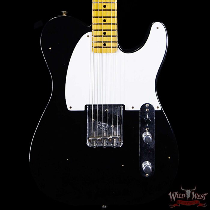 2020 NAMM Limited Edition Fender Custom Shop Vintage Custom 1950 Esquire Journeyman Relic Aged Black - Image 3