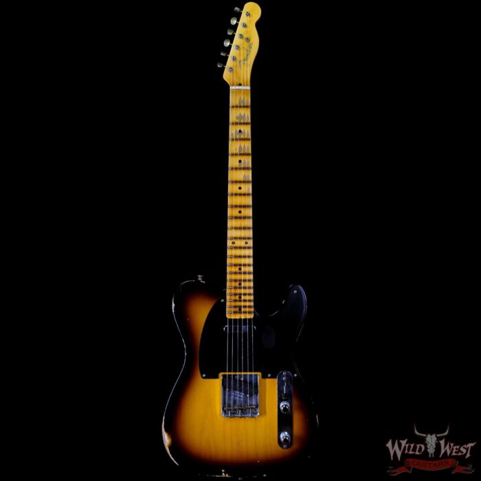 Fender Custom Shop 1951 Telecaster Relic Maple Neck 2 Tone Sunburst 7.15 LBS - Image 3
