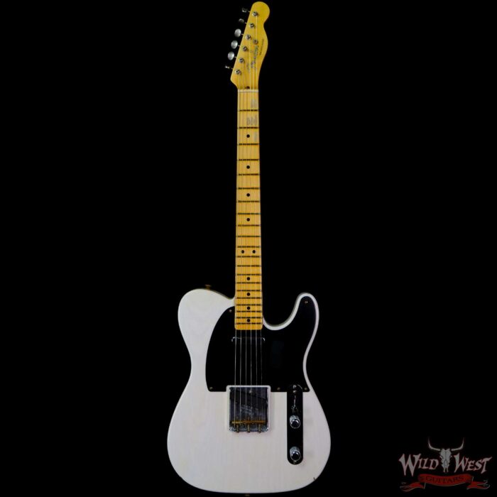 Fender Custom Shop 1952 Telecaster with Hand-Wound Pickups Journeyman Relic White Blonde - Image 3