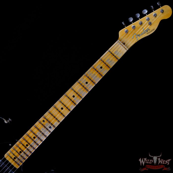 Fender Custom Shop 1952 Telecaster Heavy Relic Ash Body Maple Neck Black - Image 4