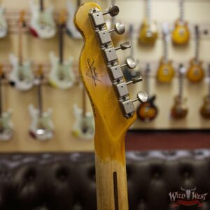 Fender Custom Shop 1952 Telecaster Heavy Relic Maple Neck Black with Black Pickguard - Image 9