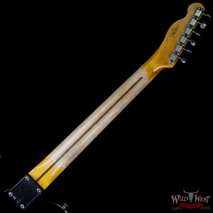 Fender Custom Shop 1952 Telecaster Heavy Relic Maple Neck Black with Black Pickguard - Image 10