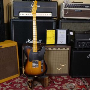 Fender Custom Shop 1952 Telecaster Relic Ash Body Maple Neck 2 Tone Sunburst 7.10 LBS - Image 6
