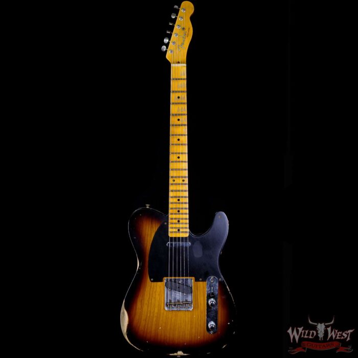 Fender Custom Shop 1952 Telecaster Relic Ash Body Maple Neck 2 Tone Sunburst 7.10 LBS - Image 3