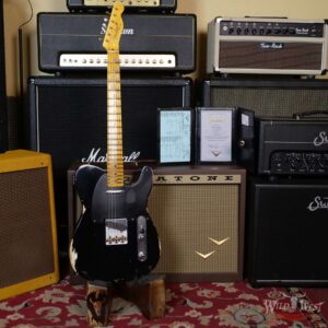 Fender Custom Shop 1952 Telecaster Relic Ash Body Maple Neck Black 7.20 LBS - Image 6