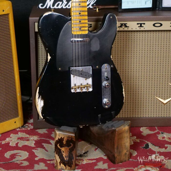 Fender Custom Shop 1952 Telecaster Relic Ash Body Maple Neck Black 7.20 LBS - Image 8