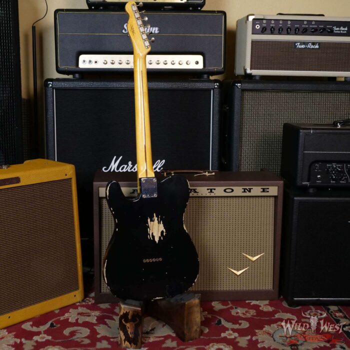 Fender Custom Shop 1952 Telecaster Relic Ash Body Maple Neck Black 7.20 LBS - Image 9
