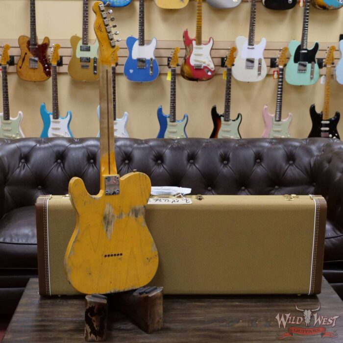 Fender Custom Shop 1953 Telecaster Heavy Relic Quatersawn Maple Neck Hand-Wound Pickups Butterscotch Blonde - Image 9