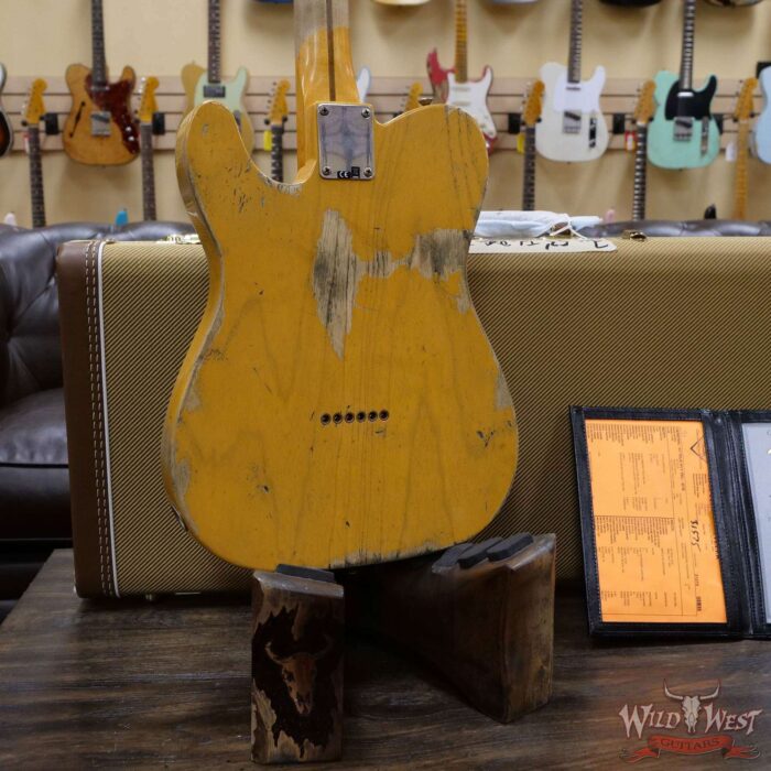 Fender Custom Shop 1953 Telecaster Heavy Relic Quatersawn Maple Neck Hand-Wound Pickups Butterscotch Blonde - Image 11
