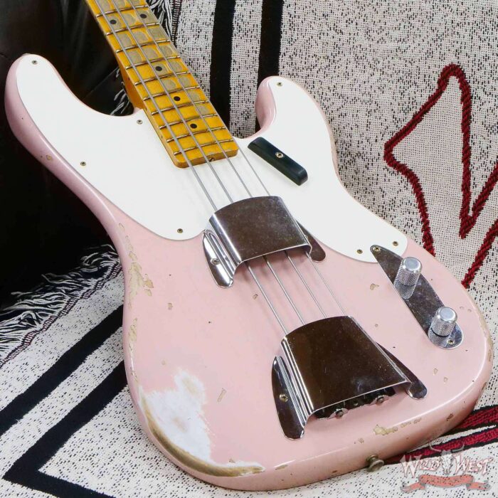 Fender Custom Shop 1955 Precision Bass P-Bass Heavy Relic Shell Pink - Image 8
