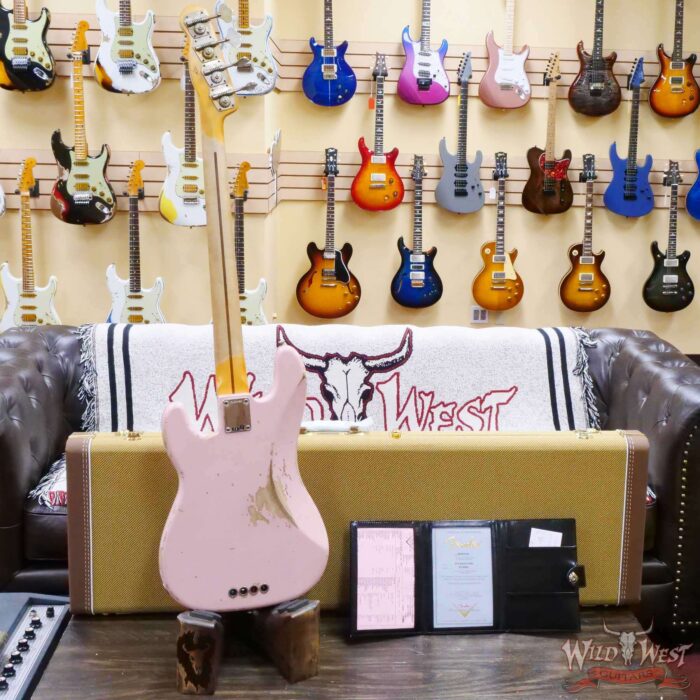 Fender Custom Shop 1955 Precision Bass P-Bass Heavy Relic Shell Pink - Image 10