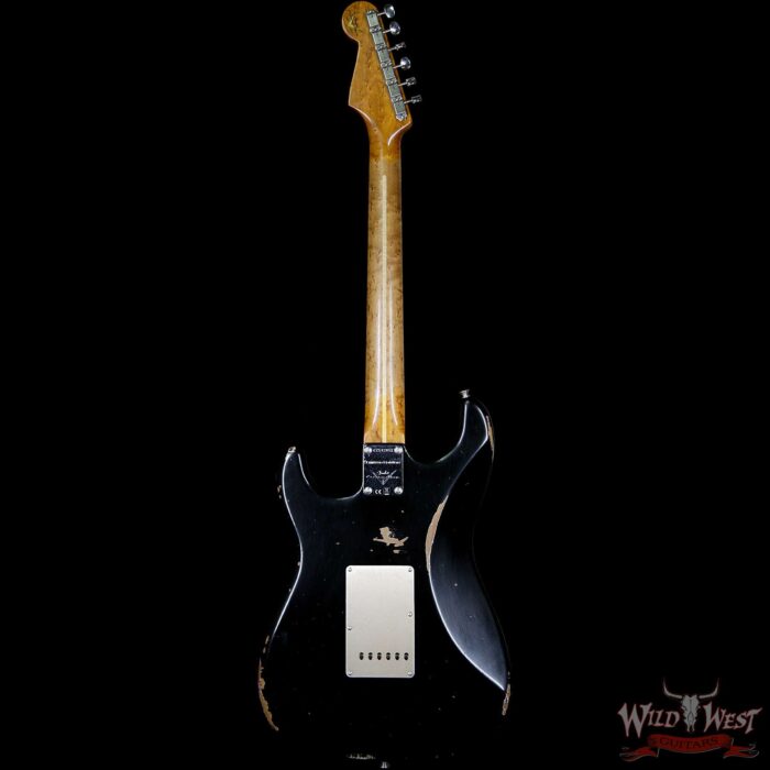 2017 NAMM Fender Custom Shop 30th Anniversary LTD 1956 Roasted Stratocaster Relic Aged Black - Image 6