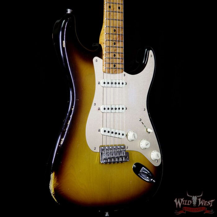 2017 NAMM Fender Custom Shop 30th LTD 1956 Roasted Stratocaster Relic Faded 2 Tone Sunburst - Image 4