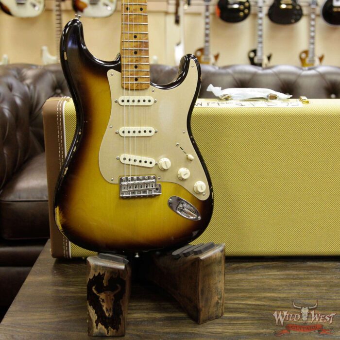 2017 NAMM Fender Custom Shop 30th LTD 1956 Roasted Stratocaster Relic Faded 2 Tone Sunburst - Image 13