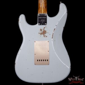 2017 NAMM Fender Custom Shop 30th Anniversary LTD 1956 Roasted Stratocaster Relic Faded Sonic Blue - Image 7
