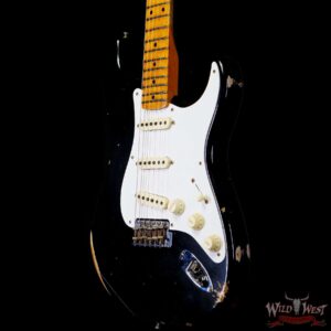 Fender Custom Shop 1956 Ash Stratocaster Hand-Wound Pickups Relic Faded Black - Image 2