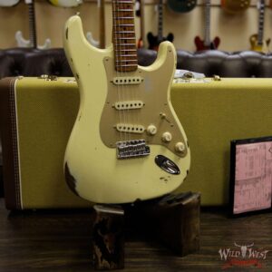Fender Custom Shop 1956 Stratocaster Relic Roasted Birdeye Maple Neck Aged Vintage White - Image 12