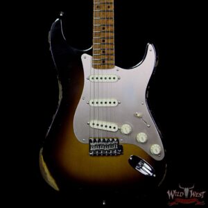 Fender Custom Shop Roasted 1956 Stratocaster Relic AAA Birdseye Maple Neck 2 Tone Sunburst - Image 3