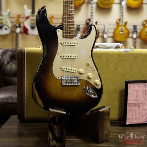 Fender Custom Shop Roasted 1956 Stratocaster Relic AAA Birdseye Maple Neck 2 Tone Sunburst - Image 13