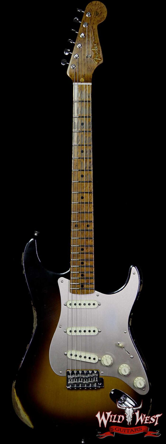Fender Custom Shop Roasted 1956 Stratocaster Relic AAA Birdseye Maple Neck 2 Tone Sunburst - Image 1