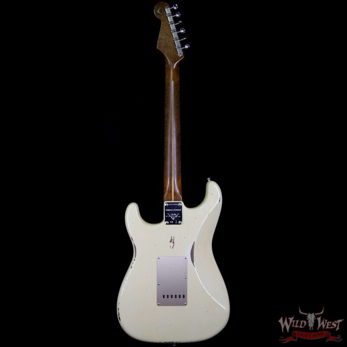 Fender Custom Shop 1956 Roasted Stratocaster Relic Birdseye Maple Neck Aged Vintage White - Image 5
