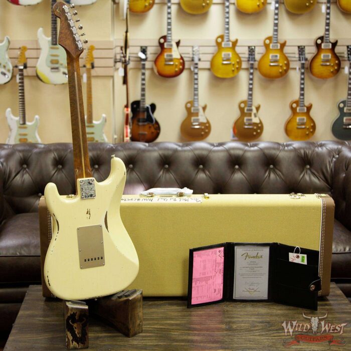 Fender Custom Shop 1956 Roasted Stratocaster Relic Birdseye Maple Neck Aged Vintage White - Image 14