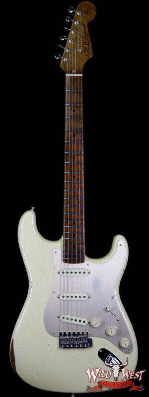 Fender Custom Shop 1956 Roasted Stratocaster Relic Birdseye Maple Neck Aged Vintage White