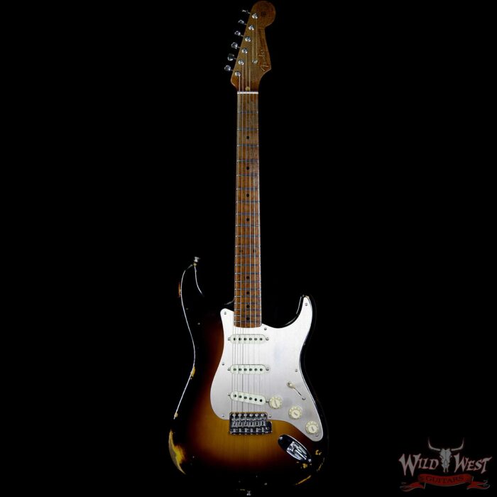 Fender Custom Shop 1956 Roasted Stratocaster Relic Birdseye Maple Neck 2 Tone Sunburst - Image 4