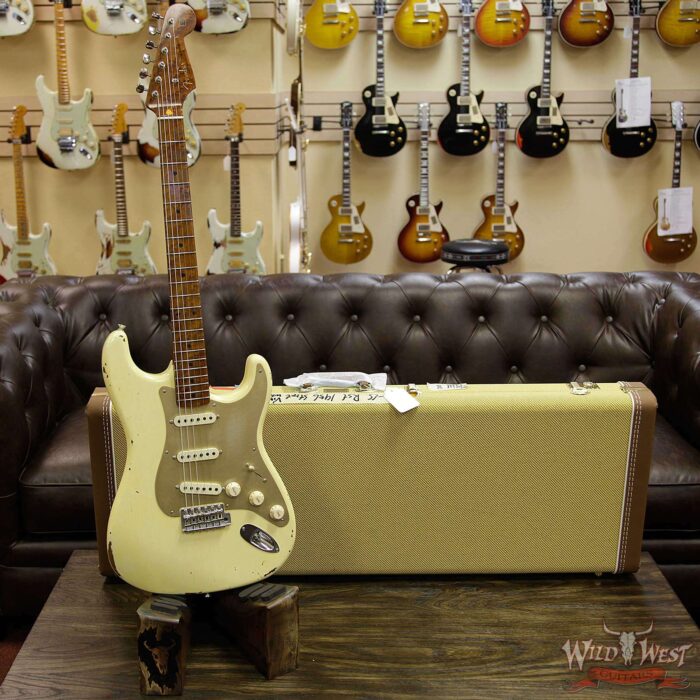 NAMM Fender Custom Shop 30th Anniversary LTD 1956 Roasted Stratocaster Relic Aged Vintage White - Image 12
