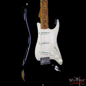 2017 NAMM Fender Custom Shop 30th Anniversary LTD 1956 Roasted Stratocaster Relic Aged Black - Image 4