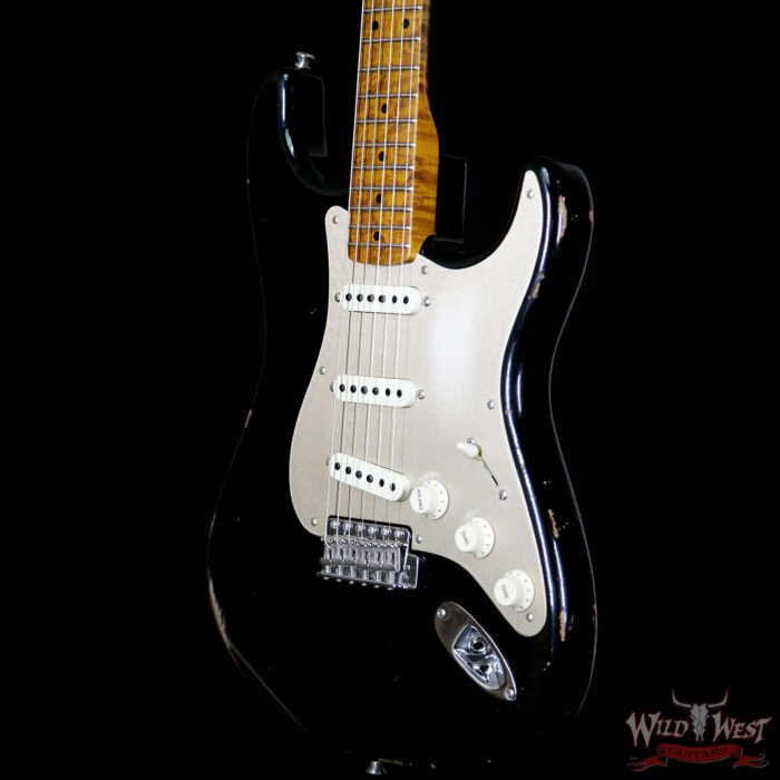 2017 NAMM Fender Custom Shop 30th Anniversary LTD 1956 Roasted Stratocaster Relic Aged Black - Image 2