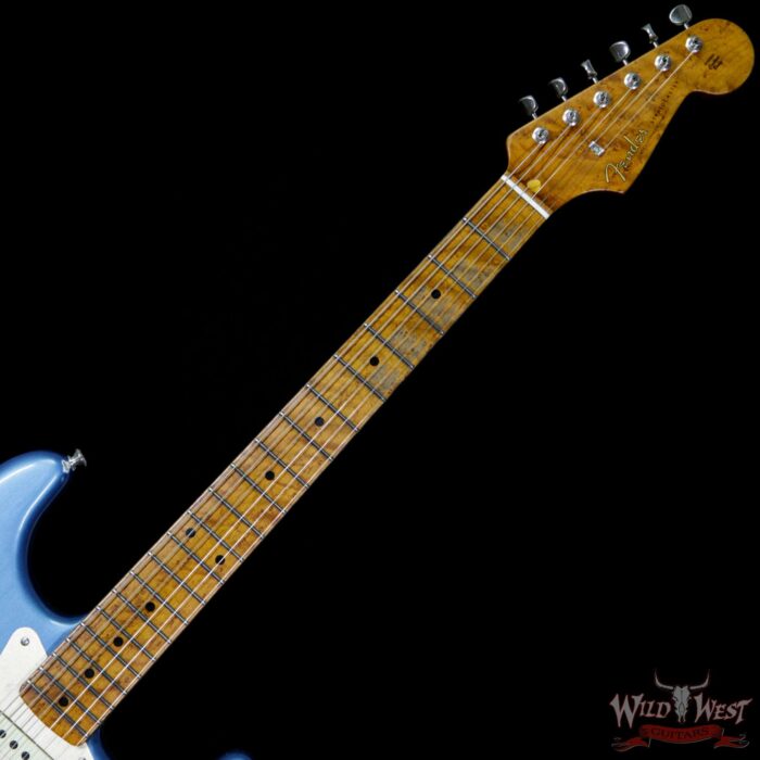 2017 NAMM Fender Custom Shop 30th Anniversary LTD 1956 Roasted Stratocaster Relic Lake Placid blue - Image 9