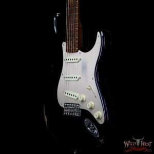 Fender Custom Shop 1956 Roasted Stratocaster Relic Birdseye Neck & Fingerboard Aged Black - Image 2