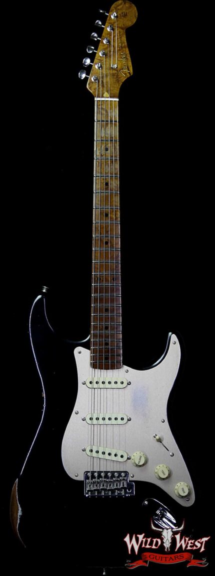 Fender Custom Shop 1956 Roasted Stratocaster Relic Birdseye Neck & Fingerboard Aged Black