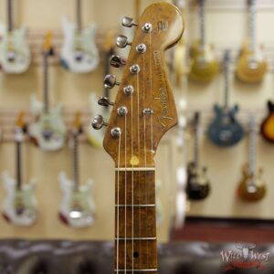Fender Custom Shop 30th Anniversary LTD Roasted 1956 Stratocaster Relic Birdseye Neck & Board Faded Sonic Blue - Image 8