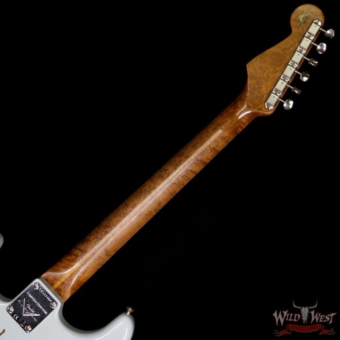 Fender Custom Shop 30th Anniversary LTD Roasted 1956 Stratocaster Relic Birdseye Neck & Board Faded Sonic Blue - Image 11