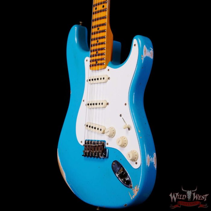 Fender Custom Shop 1957 Ash Stratocaster Hand-Wound Pickups Quatersawn Maple Neck Relic Taos Turquoise - Image 2