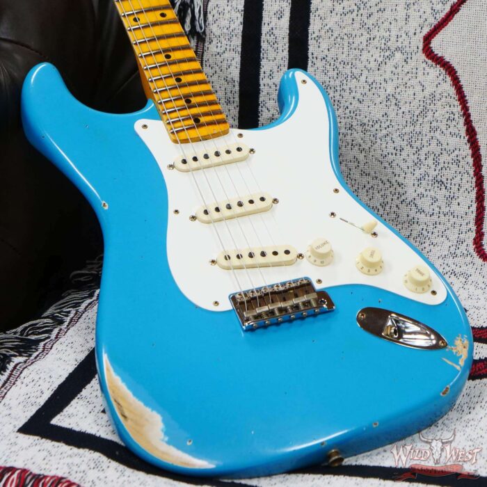 Fender Custom Shop 1957 Ash Stratocaster Hand-Wound Pickups Quatersawn Maple Neck Relic Taos Turquoise - Image 8