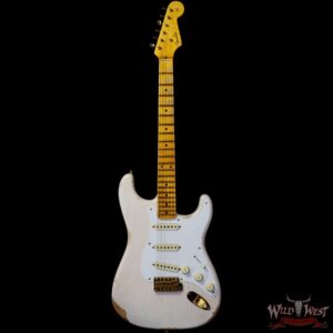 Fender Custom Shop 1956 Stratocaster Hand-Wound Pickups Relic Gold Hardware Aged White Blonde - Image 3