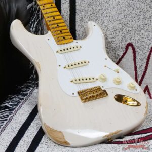 Fender Custom Shop 1956 Stratocaster Hand-Wound Pickups Relic Gold Hardware Aged White Blonde - Image 8