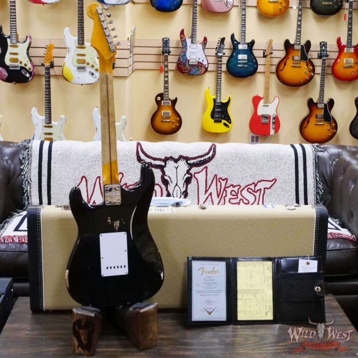 Fender Custom Shop 1956 Ash Stratocaster Hand-Wound Pickups Relic Faded Black - Image 10