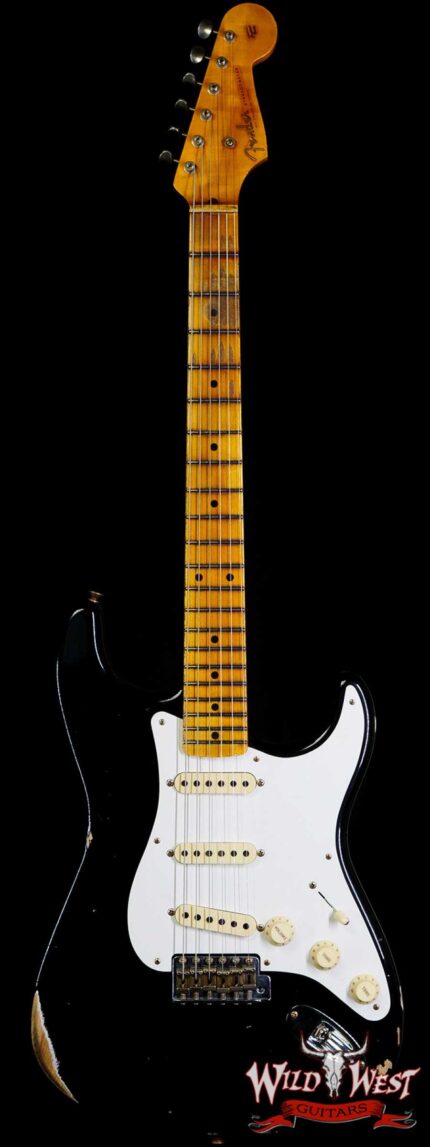 Fender Custom Shop 1956 Ash Stratocaster Hand-Wound Pickups Relic Faded Black