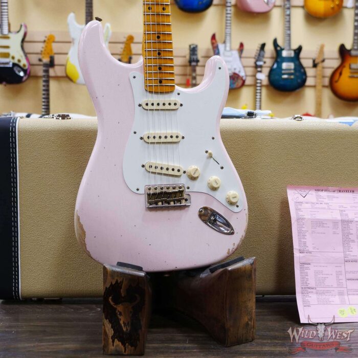 Fender Custom Shop 1956 Stratocaster Hand-Wound Pickups Relic Faded Shell Pink - Image 8