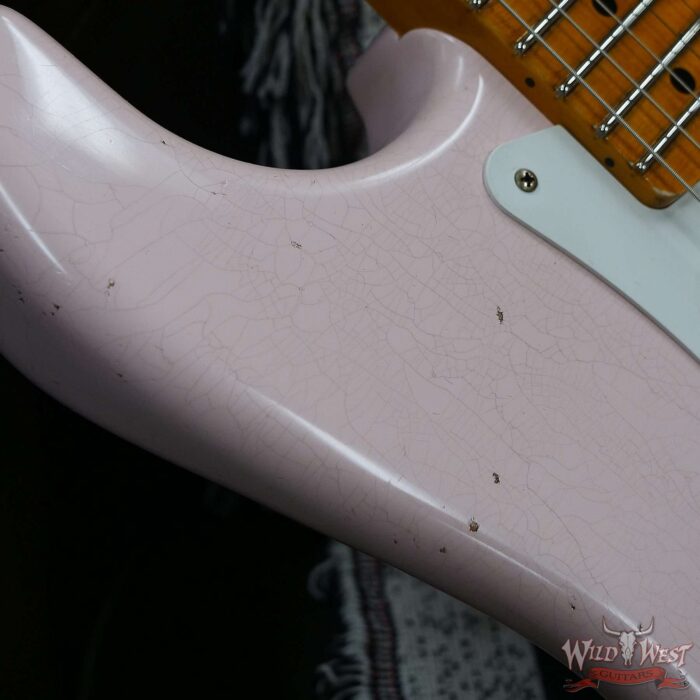 Fender Custom Shop 1956 Stratocaster Hand-Wound Pickups Relic Faded Shell Pink - Image 9
