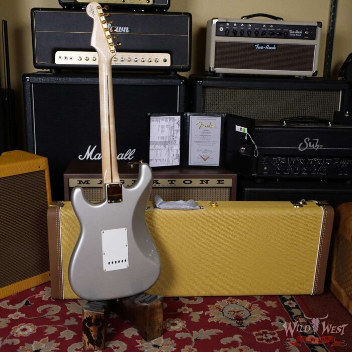 Fender Custom Shop 1956 Stratocaster NOS Ash Body Quatersawn Maple Neck Hand-Wound Pickups Inca Silver - Image 9