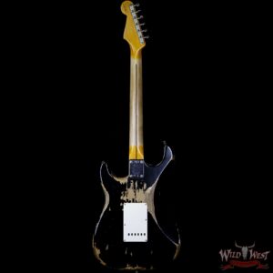 Fender Custom Shop 1957 Stratocaster Heavy Relic Maple Neck Black - Image 5